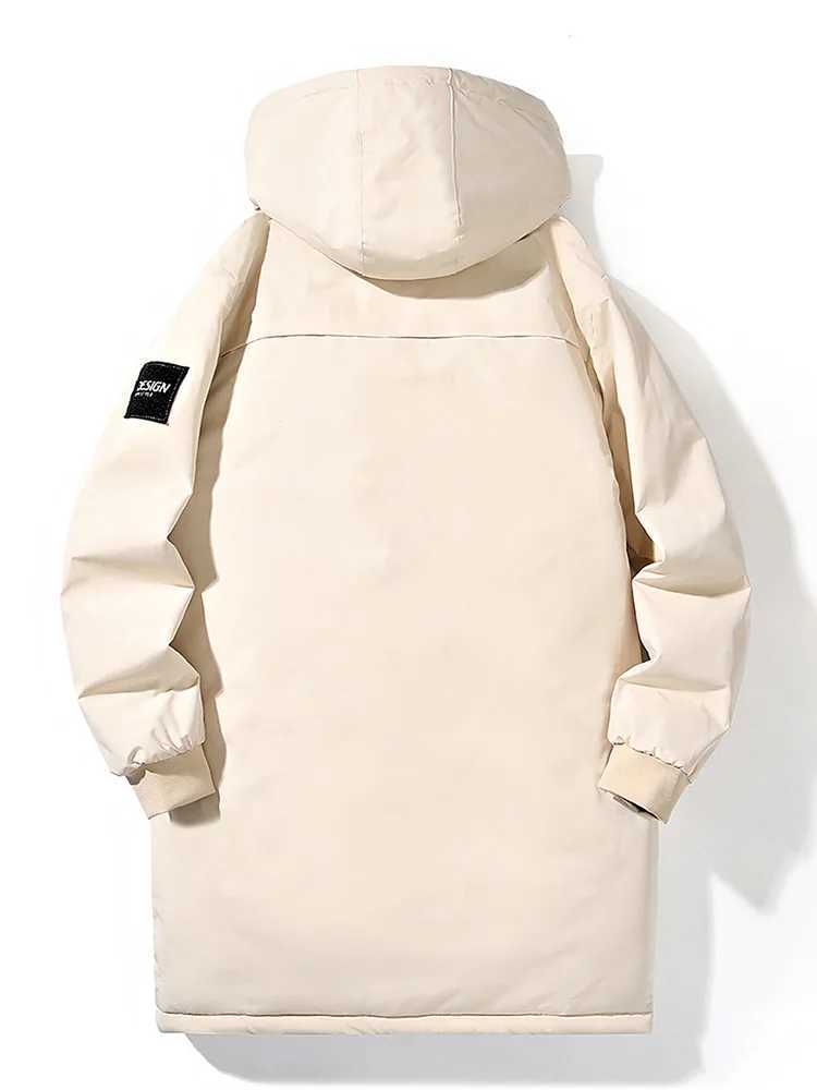 Winter wool lined long trench coat mens oversized 9XL hooded windproof coat casual coat large-sized 6XL 7XL 8XL W241007