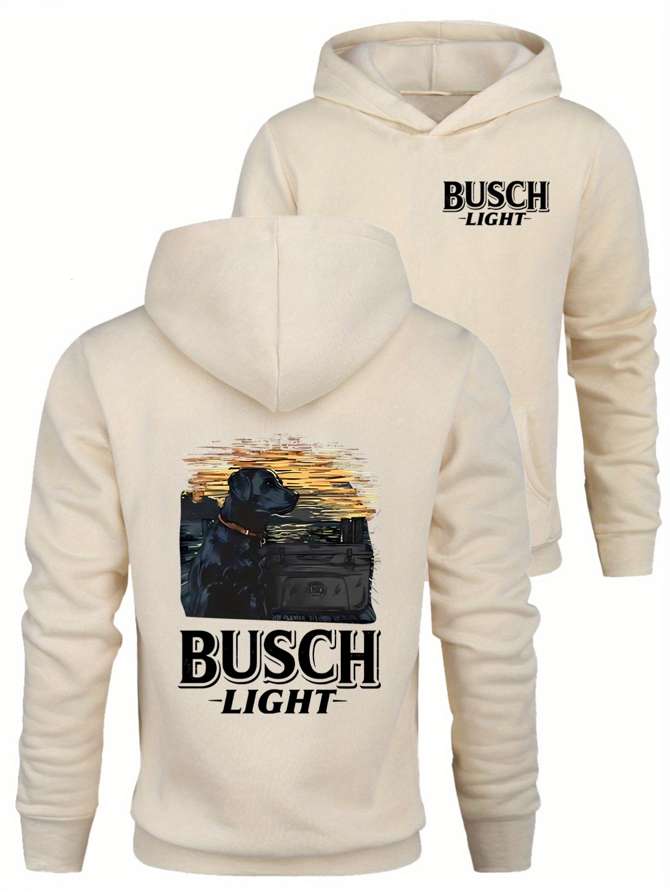 Busch-Light'm Old and Wise-Is Because God Toreted When I Were Young and Stupid' Printing, Men's Casual and Comfortable Hoodie, Fashion 