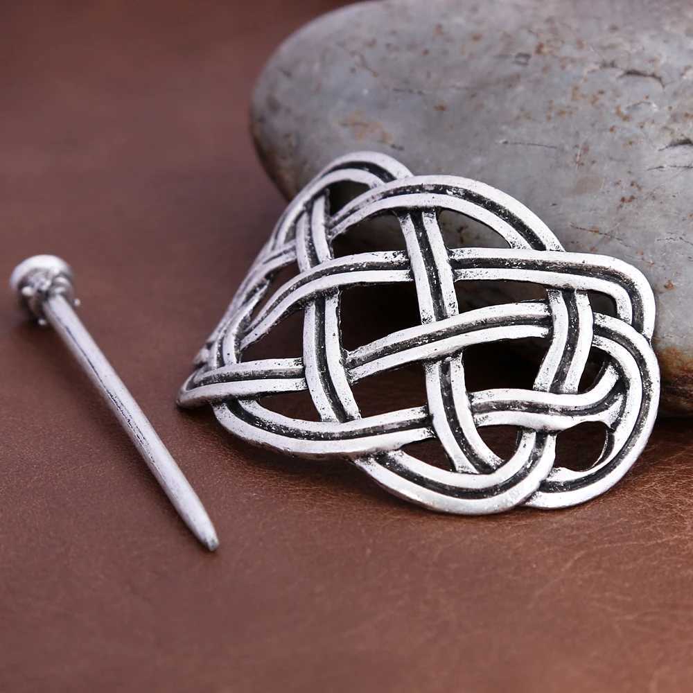 Classic Viking Celtic Knot Hair Womens Hair Slide Retro Silver Fashion Norwegian Medieval Jewelry Accessories Wholesale W241007