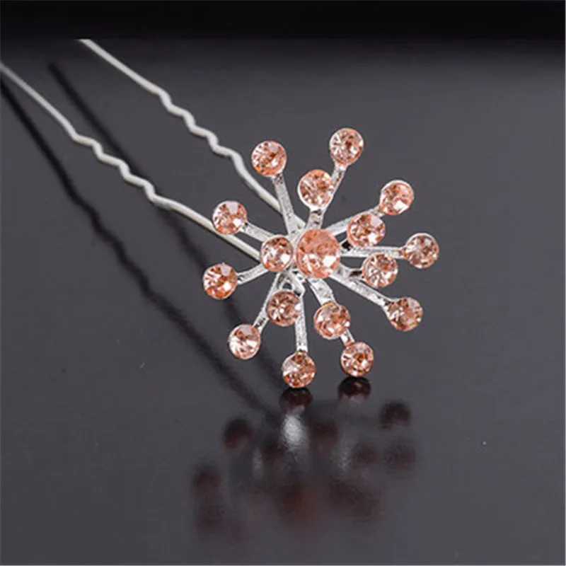 Bridal hair accessories rhinestone flower crystal hair clip vintage Pave hair clip womens wedding party hair clip W241007