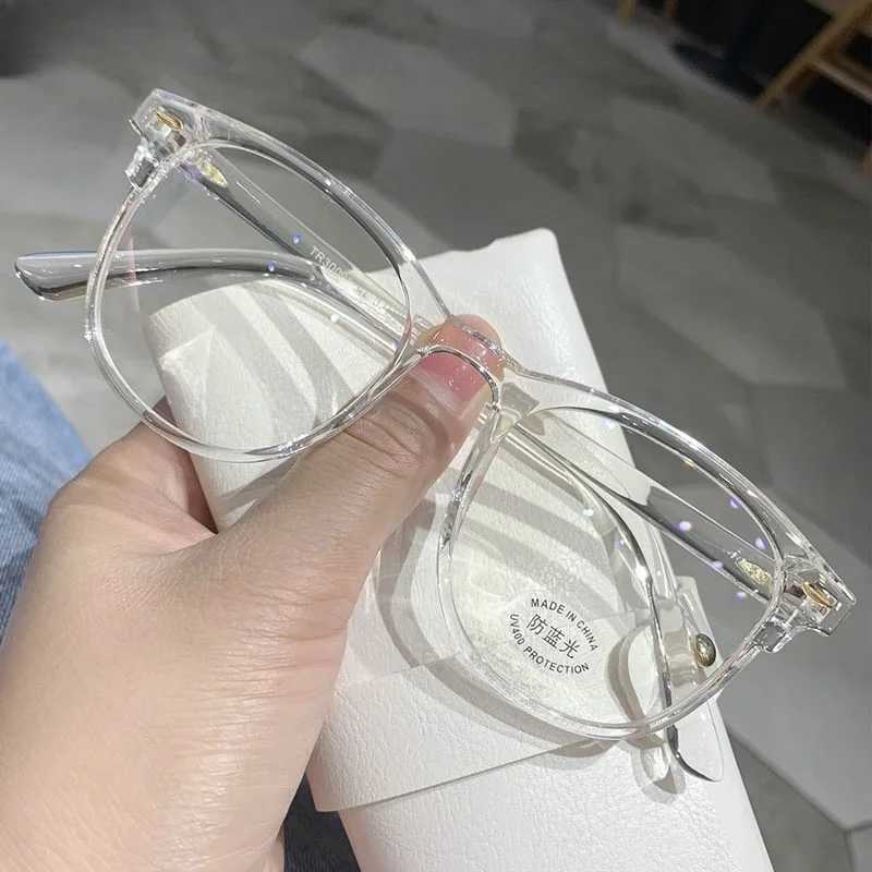 New Vintage Transparent Computer Glasses Frame Women Men Anti Blue Light Eyewear Blocking Glasses Optical Spectacle X241008