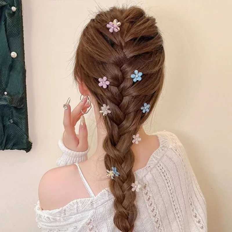 10 fashionable wedding bridal pearl flower transparent crystal rhinestone hair clip bridal hair accessories W241007