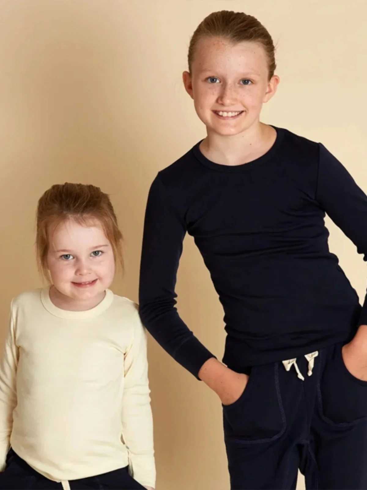 Outdoor Merino Wool quick-drying clothes Breathable and perspiring Childrens Merino wool basic crew-neck long-sleeved T-shirtXJ241008