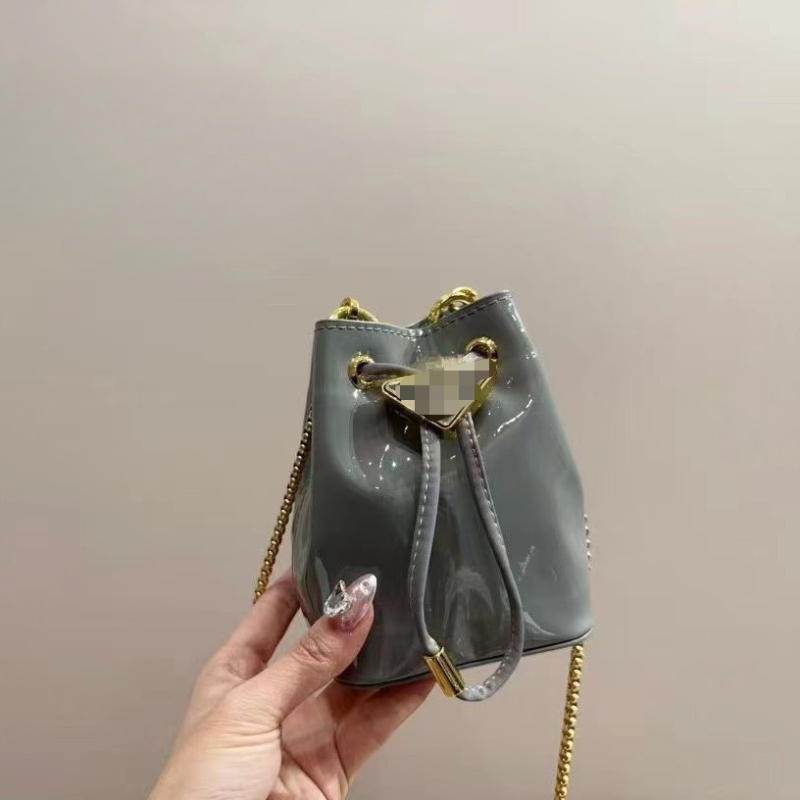 Designer Wallet Patent Leather Mini Bucket Bag Fashion Mini Lucky Bags Shoulder Crossbody Package Clutch Handbag