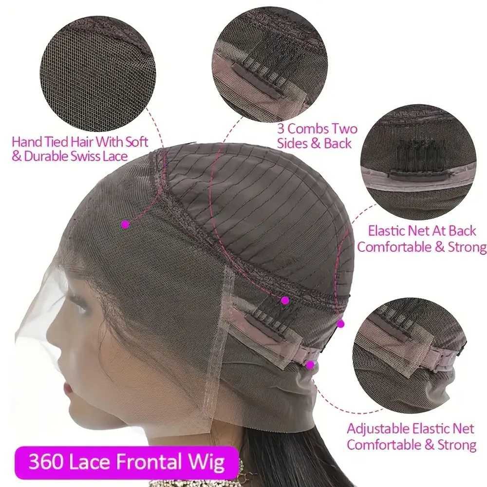 360 Full HD Lace Frontal Wig Straight Lace Front Wig Peruvian Human Hair Wigs For Black Women 13x4 13x6 Transparent Lace WigsXJ241008