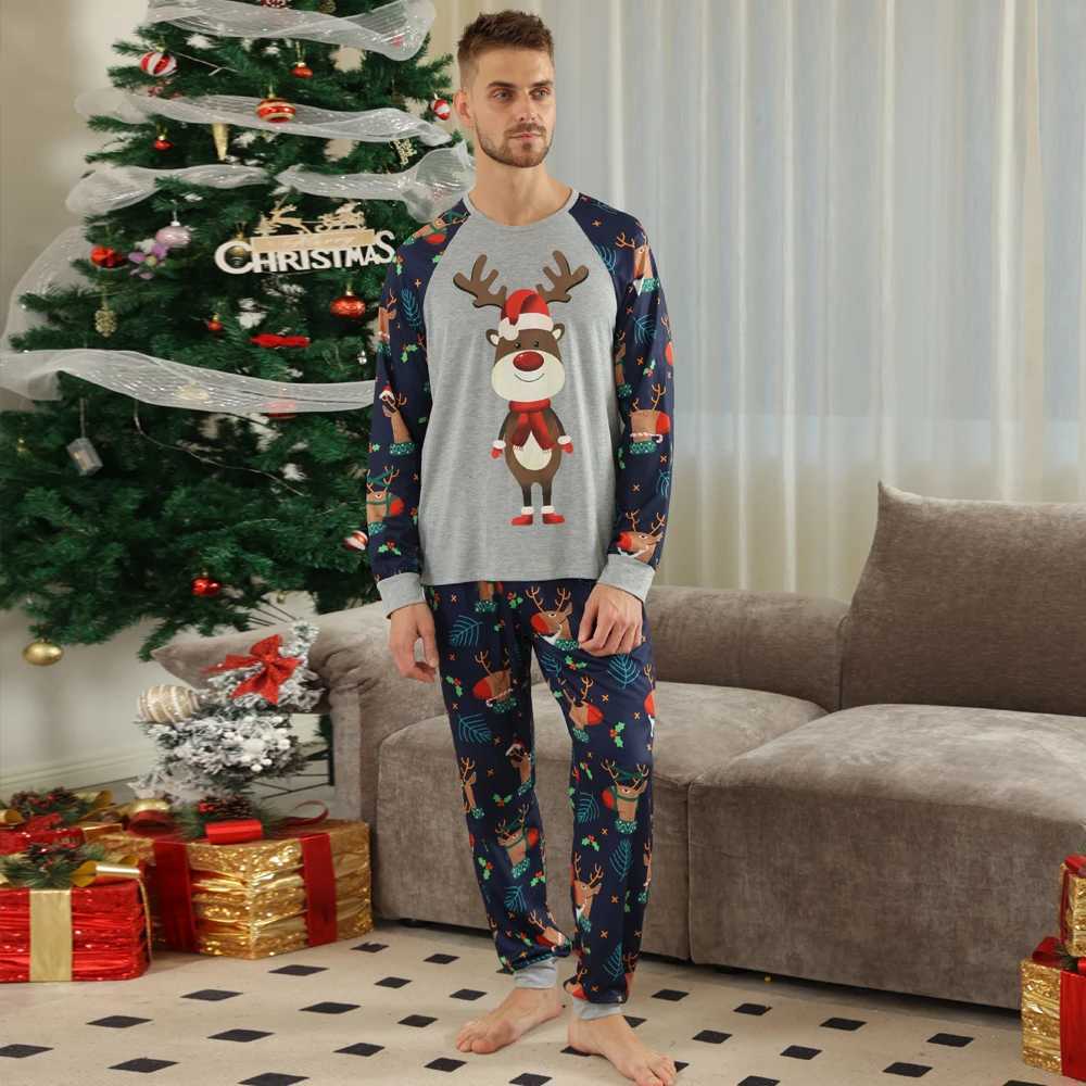 Christmas matching set suitable for familiescouplesbabies boys and girls soft and cute 2piece sleepwear set Christmas appearance adult and childrens c