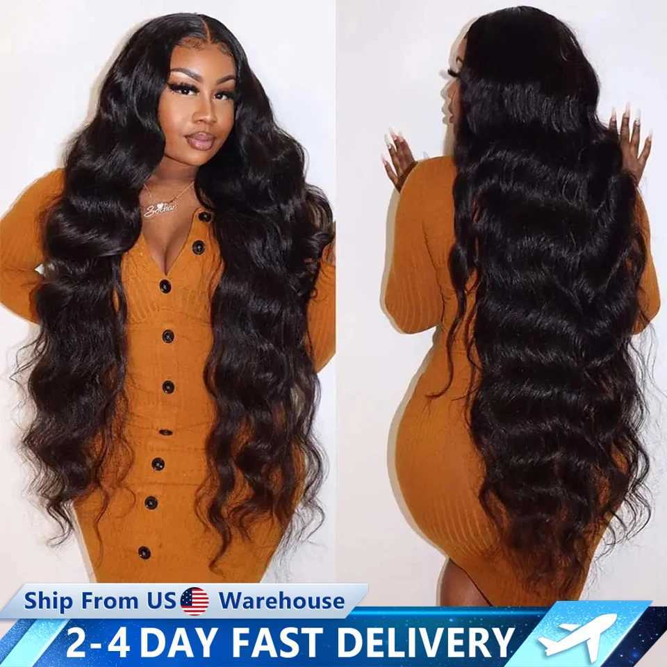 Glueless Wig Human Hair Ready To Wear Body Wave 13x4 Lace Front 6x4 Closure Wig Preplucked Melt Skins Pre Bleached KnotsXJ241008
