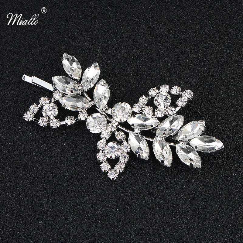 Miaolo Fashion Bridal Bucket Wedding Hair Clip Jewelry Accessories Transparent Crystal Womens Hair Accessories Hair Clip HS-J3517 W241007