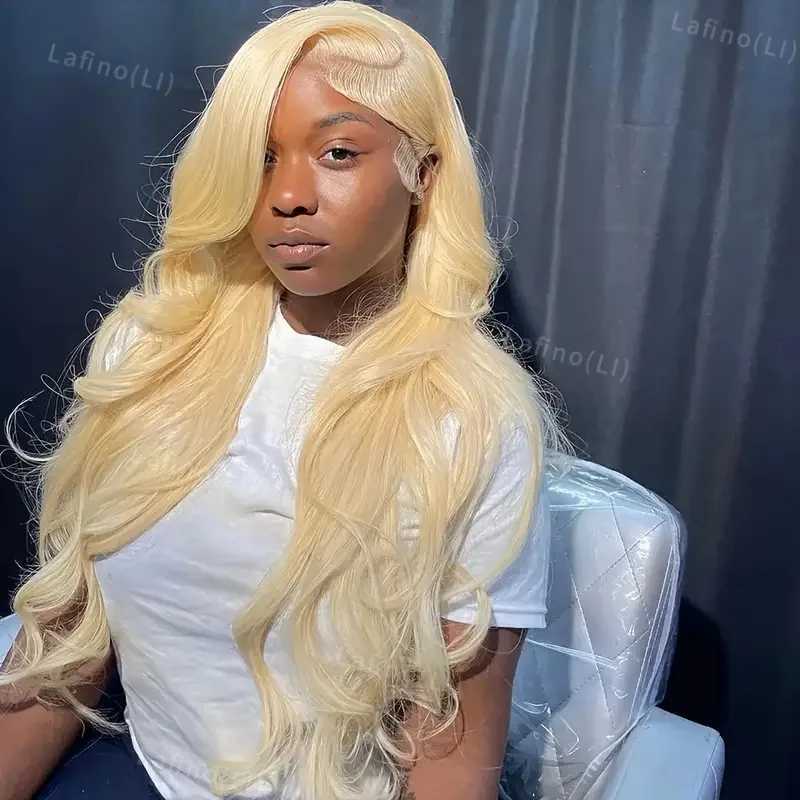 613 Hd Lace Frontal Wig 13X6 Body Wave Human Hair 100% Brazilian 30 Inch 13X4 Lace Front Honey Blonde Wig For Black WomenXJ241008