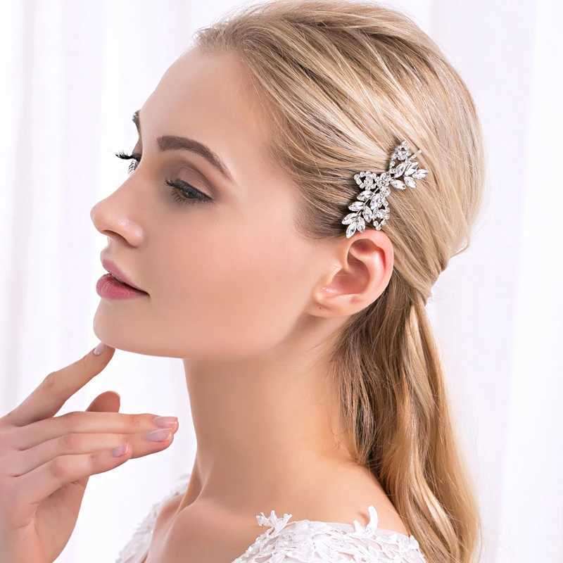 Miaolo Fashion Bridal Bucket Wedding Hair Clip Jewelry Accessories Transparent Crystal Womens Hair Accessories Hair Clip HS-J3517 W241007