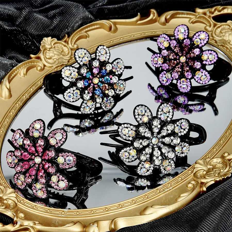 1 ponytail headband hair accessory Duckbill hair clip rhinestone hair clip female hair clip new W241007