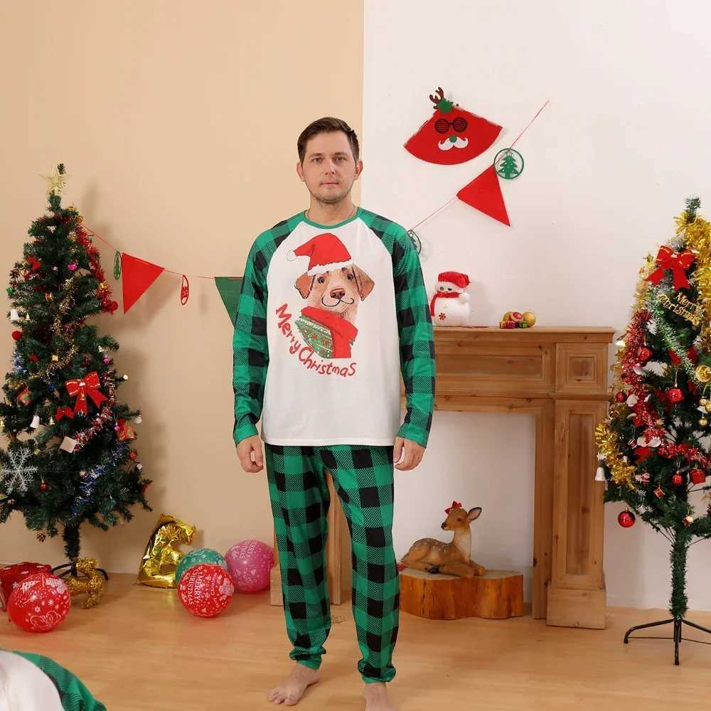 Family Christmas Pajamas Set Cute Dog Print Parent-child Matching Outfit Soft Loose Clothing Sets Baby Romper Pyjamas Xmas LookXJ241008