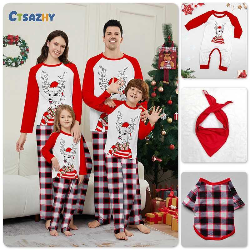 Christmas Family Matching Set Mom Dad Child 2-piece Pajama Set Baby Casual Loose Pajama Christmas Family Appearance Pajama W241008