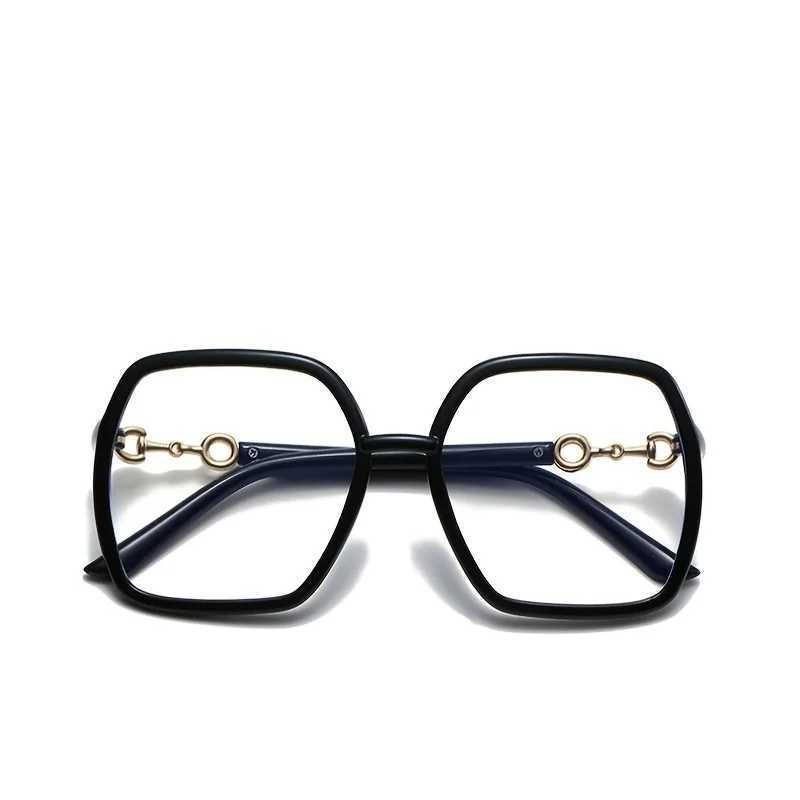 Oversize Blue Light Blocking Glasses Spectacles Lens Computer Eyeglasses For Women Unisex Relieve Eye GlassesX241008