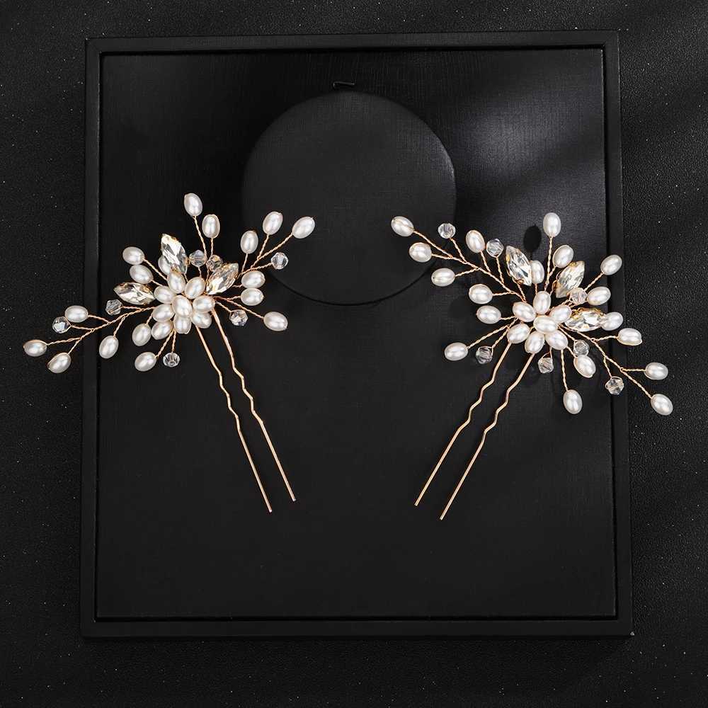 Bridal hair silver rhinestone womens headwear pearl wedding hair accessories jewelry handmade party headwear W241007