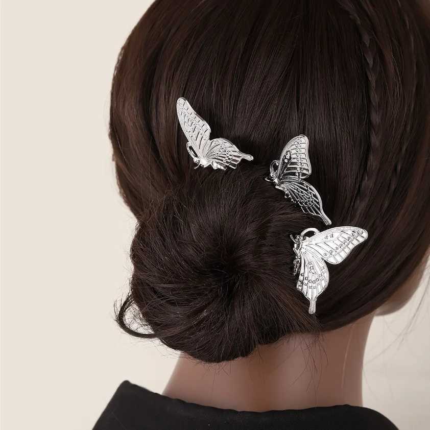 Female hair comb metal butterfly bride hair clip decoration fashion jewelry wedding hair accessories wholesale W241007