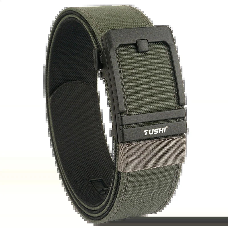 4.3cm wide tactical canvas belt outdoor sports training jeans accessories womens nylon automatic buckle waist belt 240925