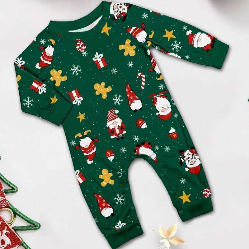 Christmas Pajamas Set Cartoon Santa Claus Print Parent-child Family Matching Outfits Soft 2Pcs Suit Baby Rompers Xmas SleepwearXJ241008