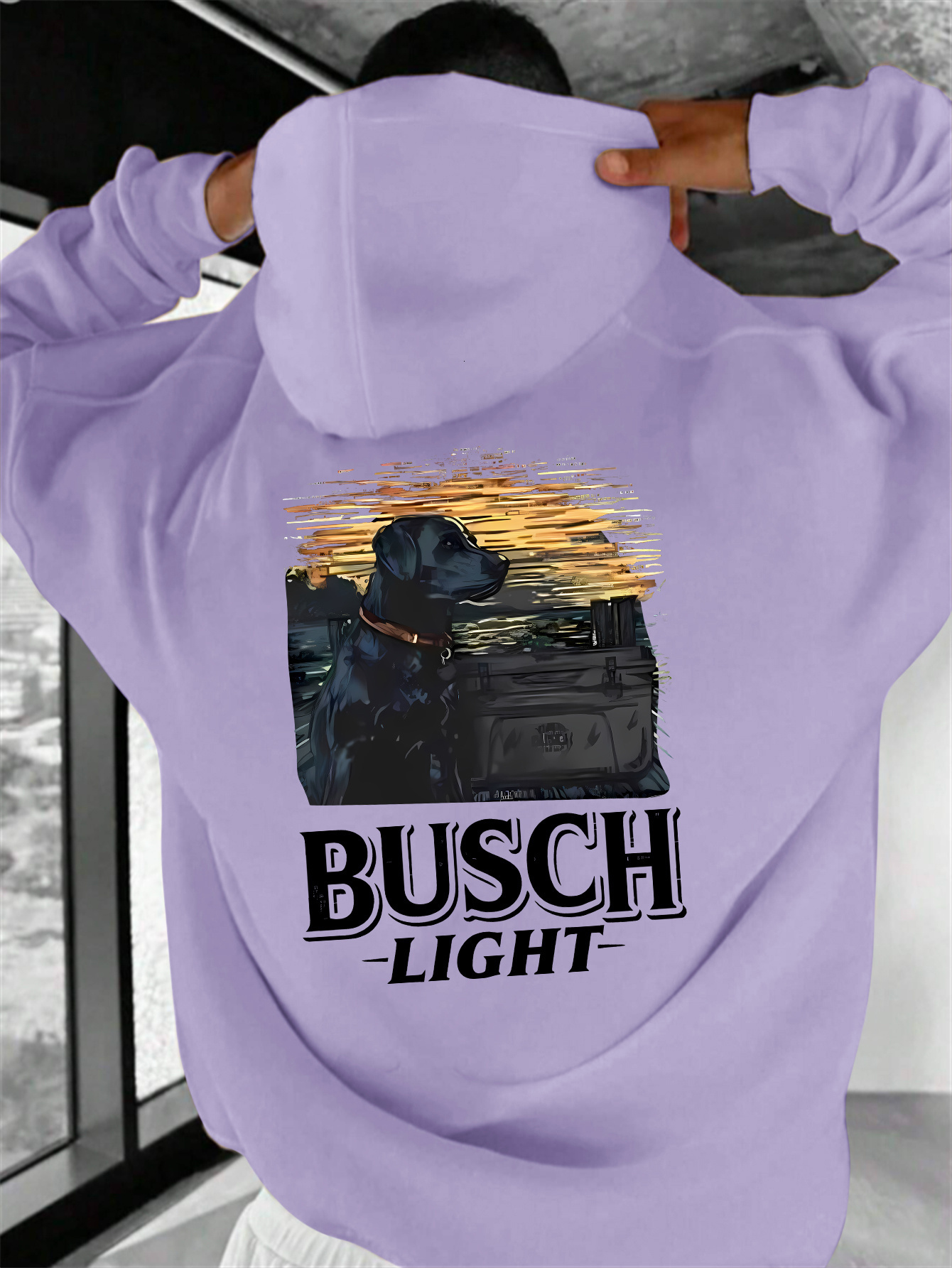 Busch-Light'm Old and Wise-Is Because God Toreted When I Were Young and Stupid' Printing, Men's Casual and Comfortable Hoodie, Fashion 