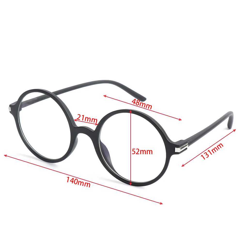 Vintage Round Anti Blue Light Glasses Clear Lens Fashion Plastic Frame Glasses Optical Men Women Eyeglass Frame Fake GlassesX241008