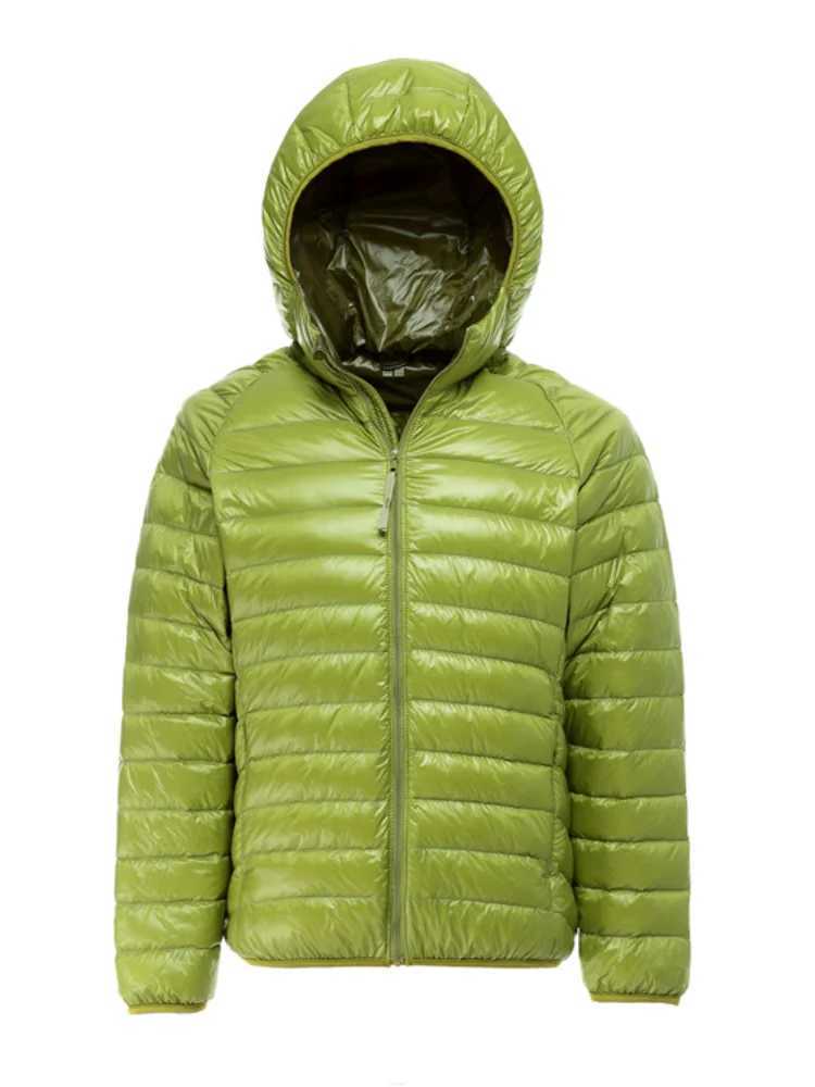 Spring and Autumn Fashion Boutique White Duck Down Solid Color Lightweight Mens Casual Hooded Down Jacket Male Down JacketXJ241008