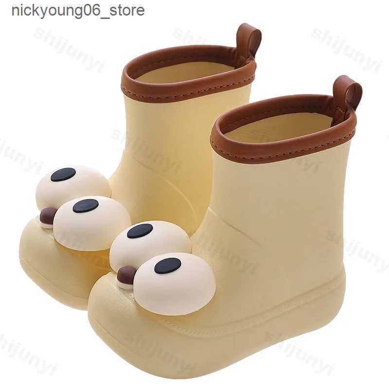 Boots Cute Kids Waterproof Rain Shoes Non-slip Boy Girl Luxury Big Eyes Rain Boots Children Fashion EVA Water Shoes Four Seasons L240910