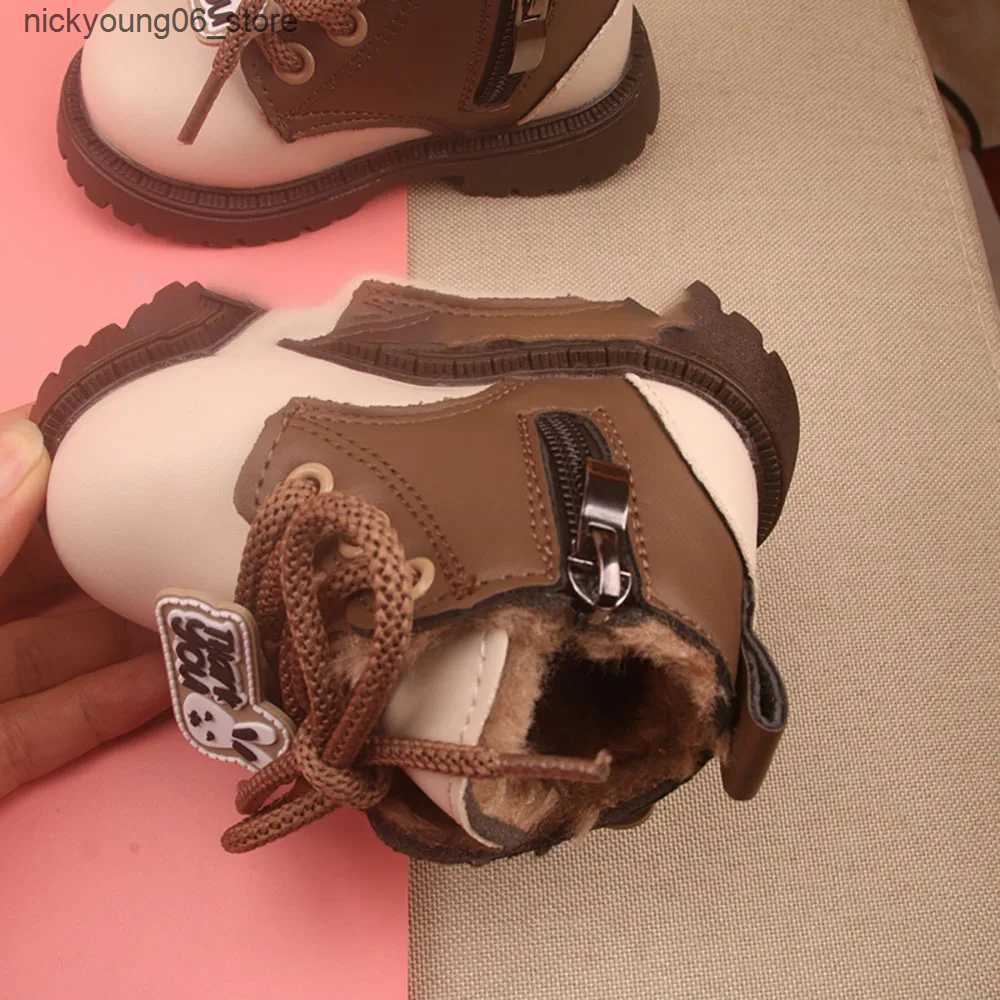 Boots Winter Plush Boots For Little Girls Thick Warm Faux Fur Snow Boots For Kids Soft-soled Ergonomics Baby Girls Toddler Shoes L240910