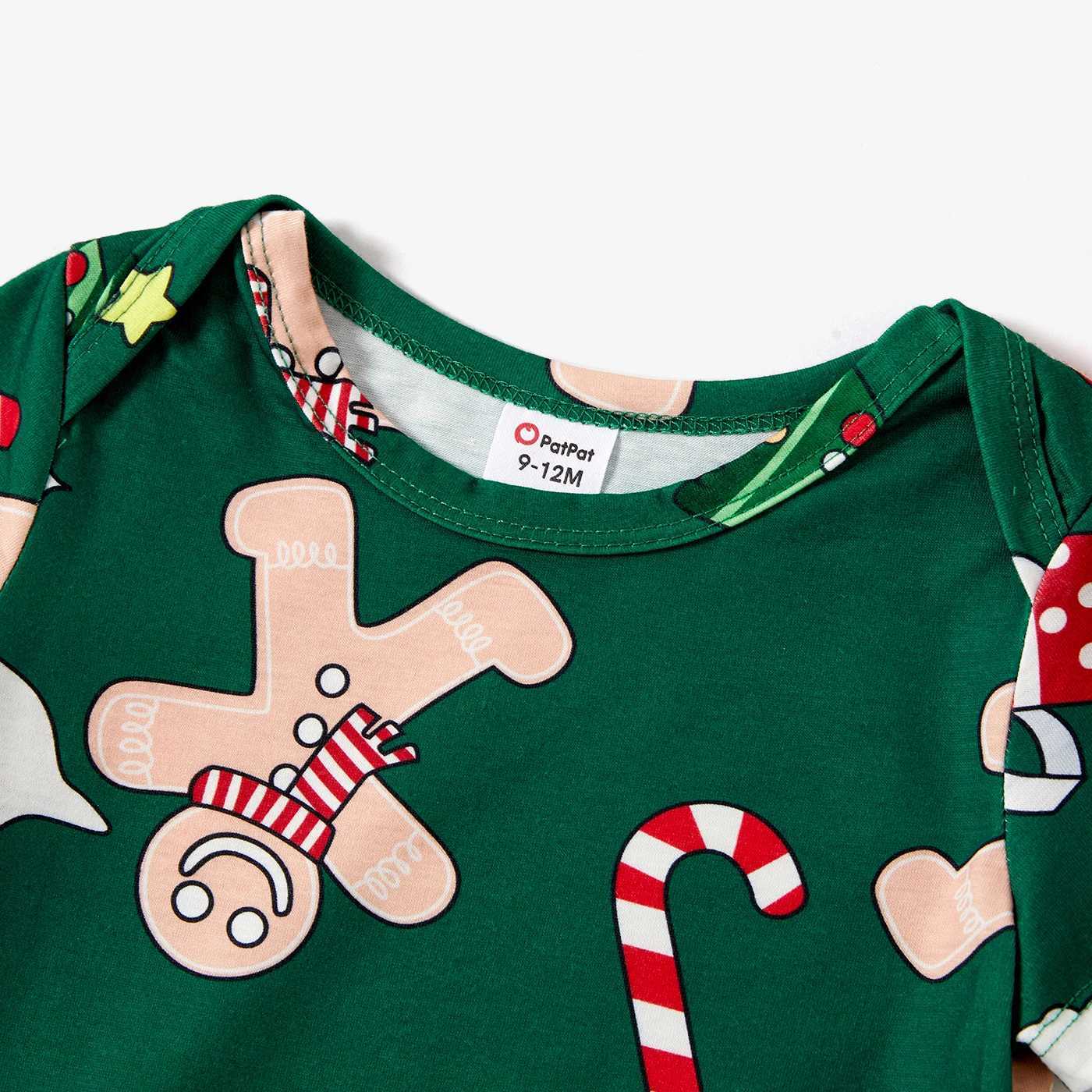 Christmas Family Matching Theme Printed Short Sleeve Pajama Set (Flame Retardant) W241008