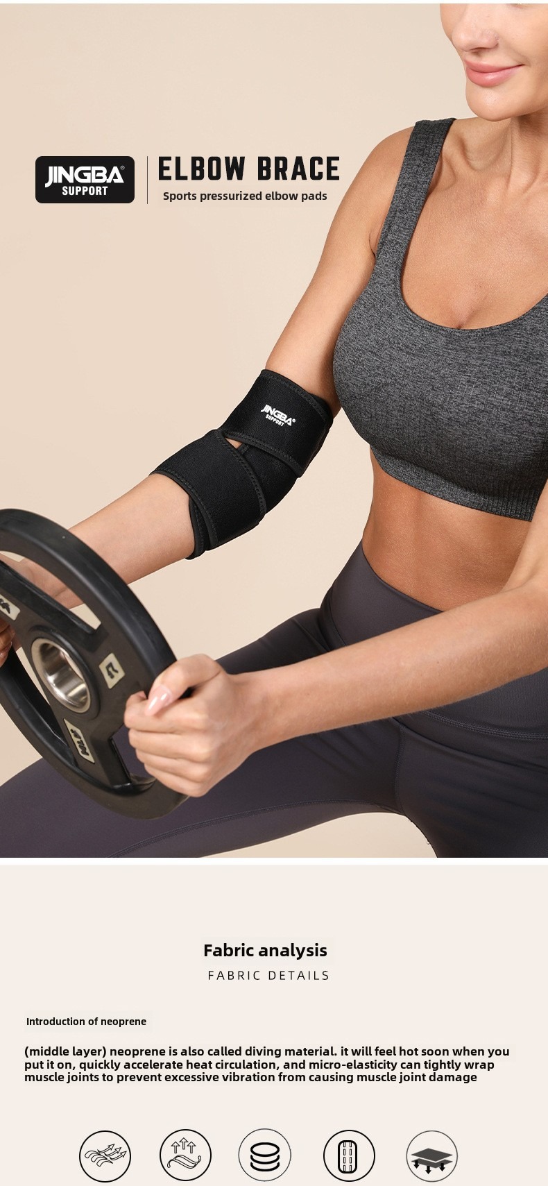 Durable Pressure-Relief Elbow Guard for Tennis, Badminton, Basketball Players