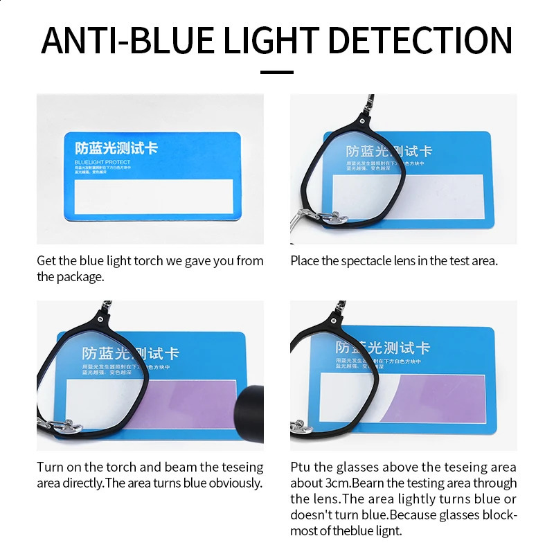 GCV unisex square minimalist fashionable acrylic metal eyeglass frame anti blue glasses 240929