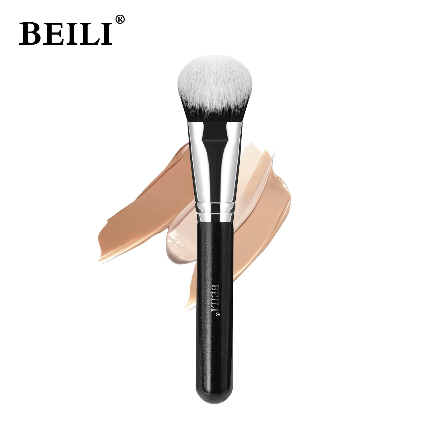 BEILI Professional Bevel Basic Makeup Brush 1Pcs Soft Synthetic Hair for Liquid Cream Powder lotion Contour Face Brush 241008