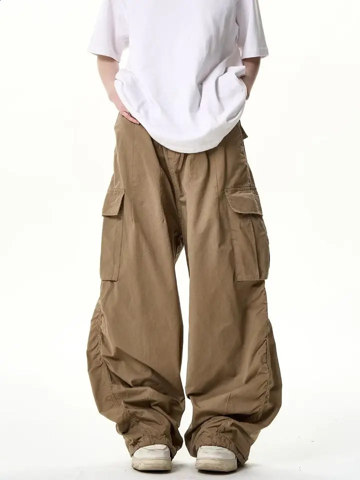 High Street Hip Hop Street Personalized Straight Leg Trendy Mens and Womens Loose Casual Pants 240930