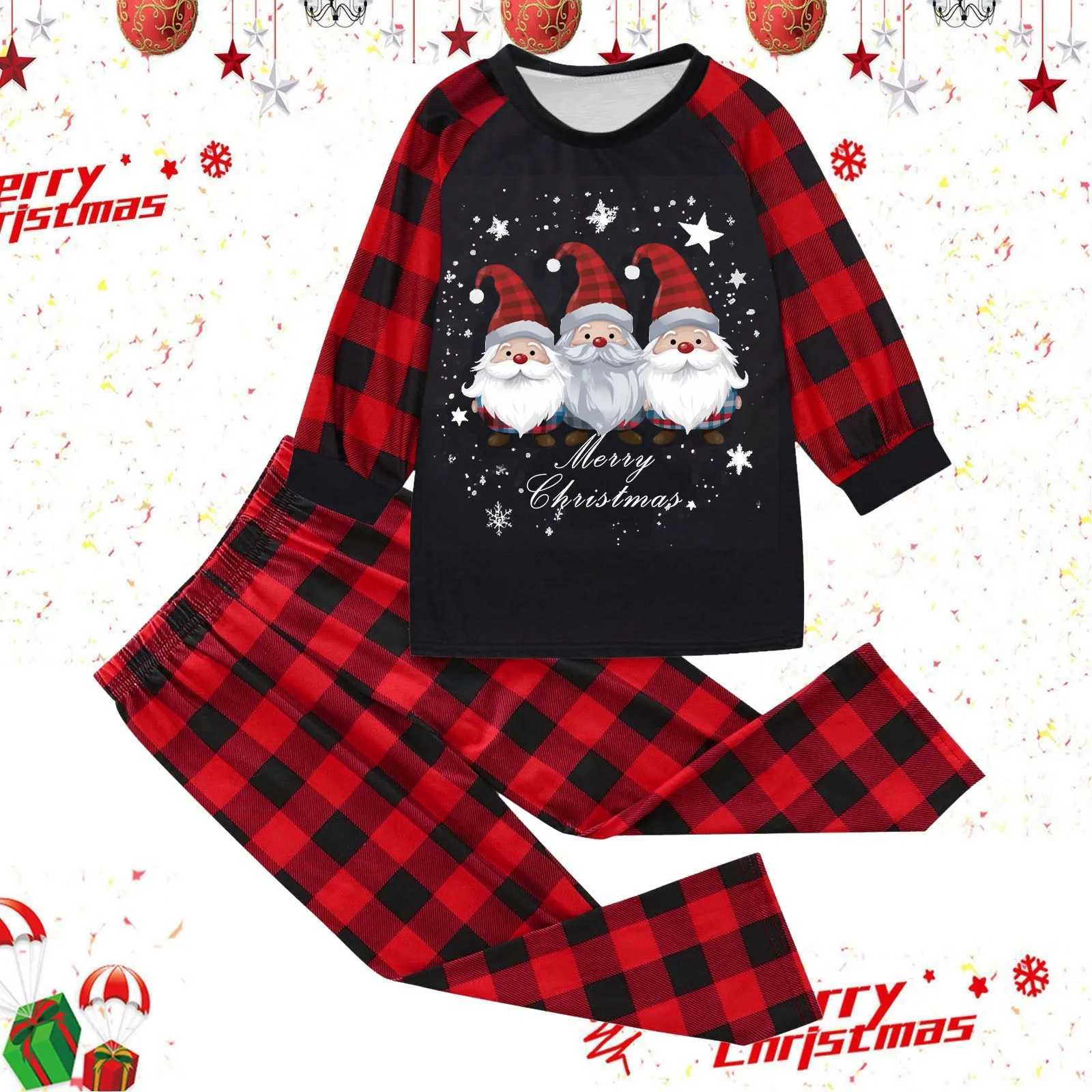 Christmas Pajamas For Family Matching Sets 2 Piece Sets For Men Women Couples Warm Soft Homewear Parent-Child Matching OutfitsXJ241008
