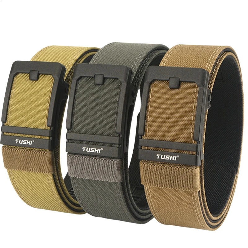 4.3cm wide tactical canvas belt outdoor sports training jeans accessories womens nylon automatic buckle waist belt 240925