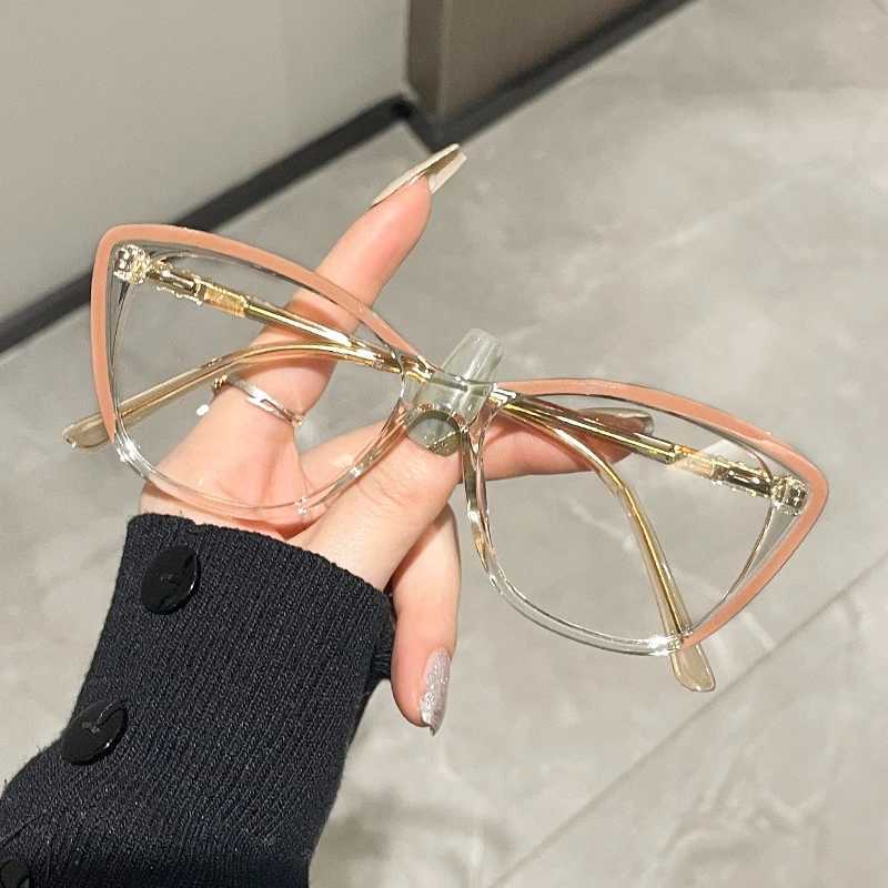 Ultralight Tr90 Glasses Women Blue Light Blocking Computer Glasses Designer Optical Eyeglasses Frames Men Square Eyewear OrangeX241008