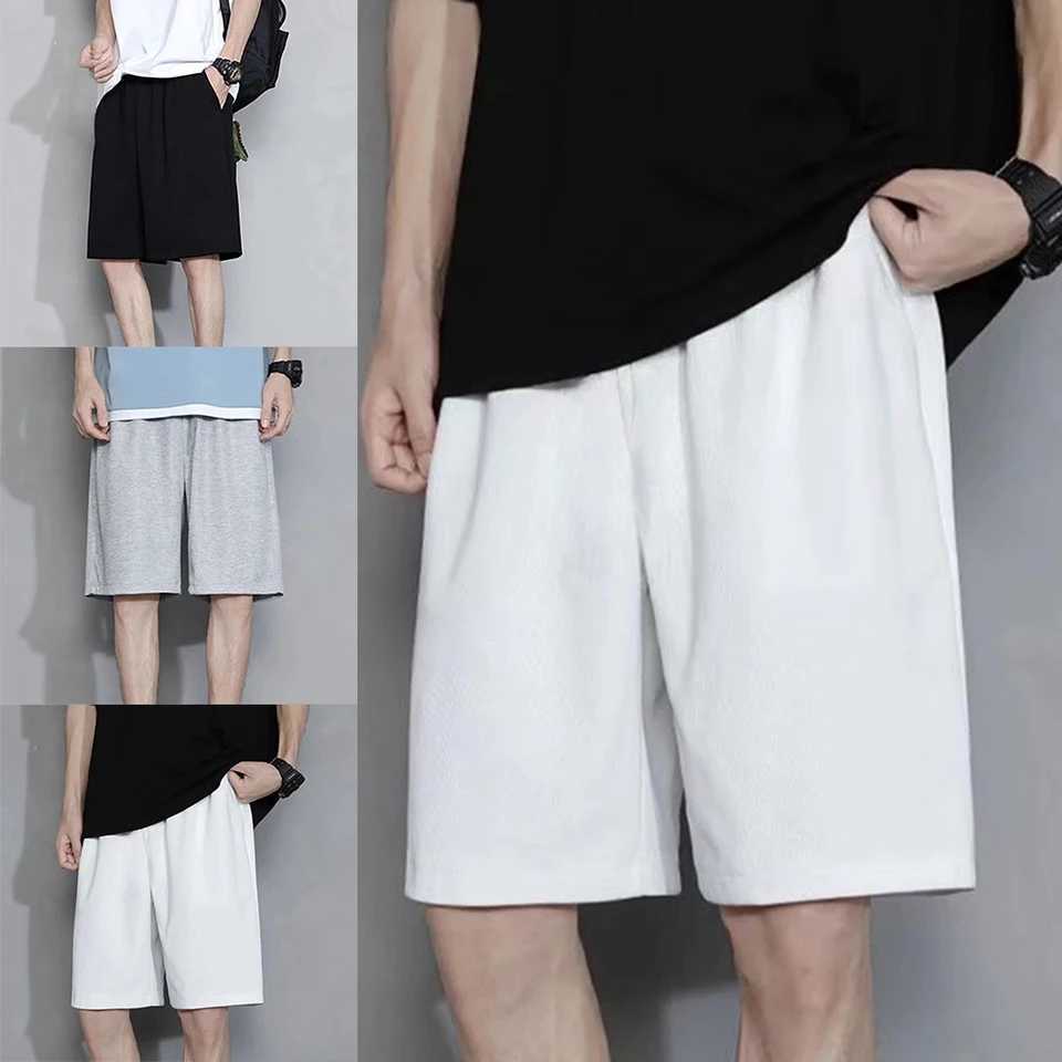 Summer mens loose casual sports shorts fashion version lightweight streetwear vacation/daily solid colorW240713