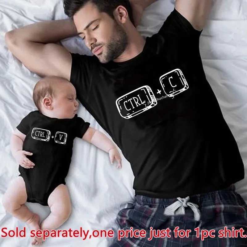 Family Look Copy Paste Tshirts Funny Family Matching Clothes Father Daughter Son Outfits Daddy Mommy and Me Baby Kids ClothesXJ241008