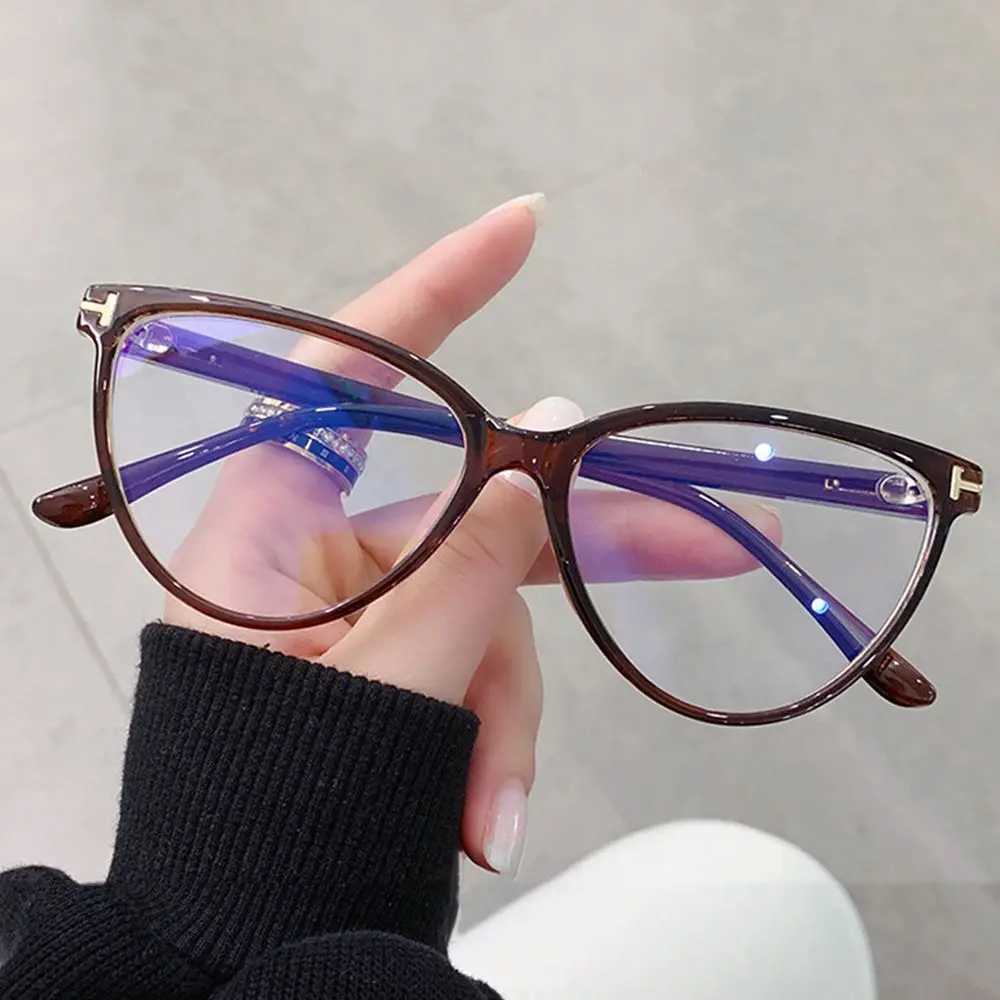 Fashion Women Leopard Big Frame Anti-UV Blue Rays Glasses Men Computer Goggles Round Frame Eyeglasses Eyewear Vision CareX241008