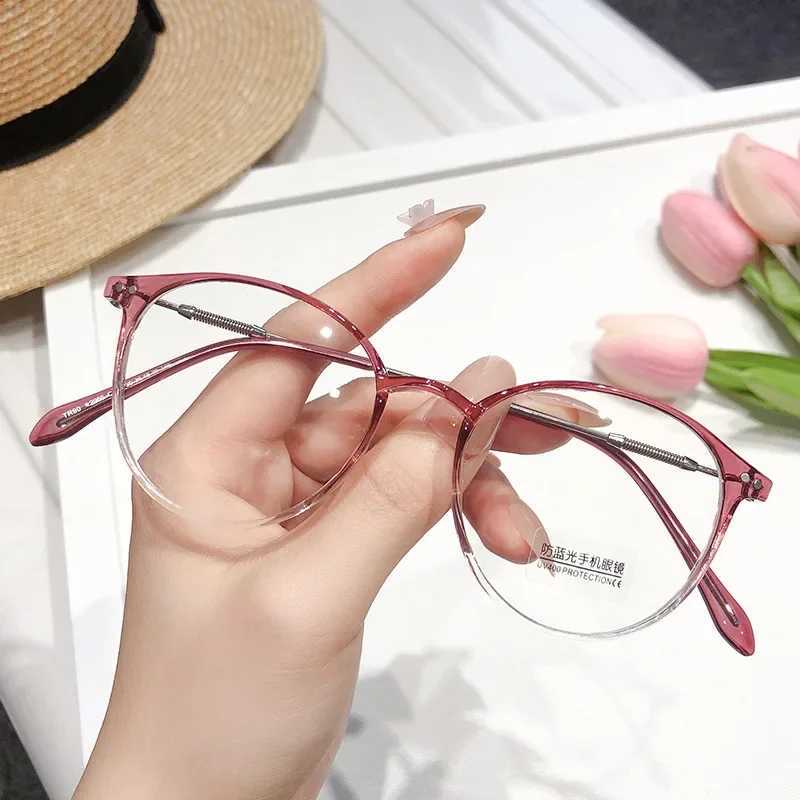 Trend Optical Computer Transparent Universal Glasses New Fashion Anti-Blu-Ray Women Eyewear Retro Myopia Men Eyeglasses FrameX241008