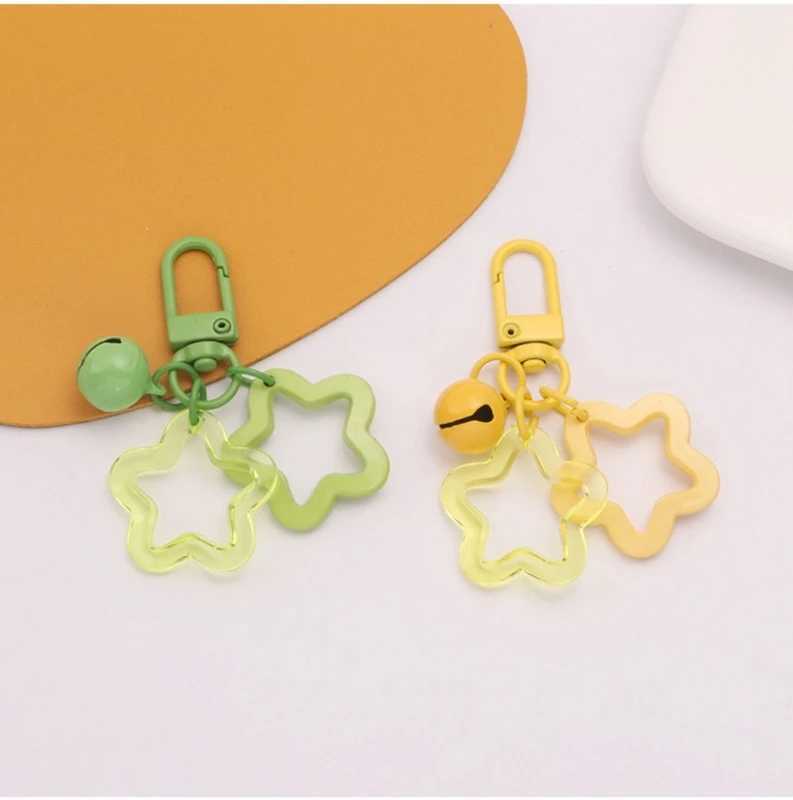 Gradient/Solid Color Star Charm Keychain Cute Pendant Car Keyring Backpack Decoration Fashion Bag Charm Jewelry GiftX241008