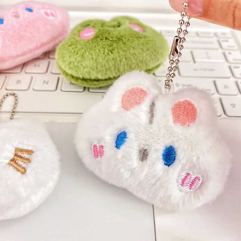 Cute Animal Keychains Plush Rabbit Frog Cat Doll Keychains Kawaii Small Bear Plush Keychain On Backpack For Car Keys AccessoriesX241008