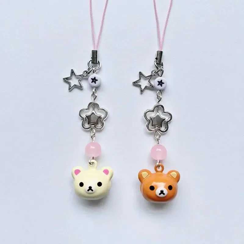 Bear Pendant Beaded Phone Charm Y2K Fairy Core KeychainX241008