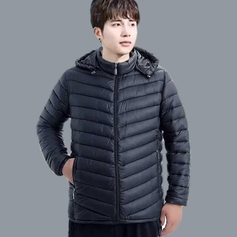 BROWON Fall/winter Men Down jacket Fashion Men Jackets Solid Color Short Trend Casual Slim Duck Down Jacket Men ClothingXJ241008