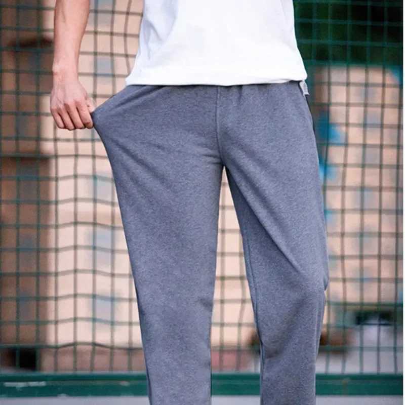 Spring Autumn Tall Men Pants Joggers Streetwear Casual Sweat Track Jogging Black Blue Grey Trousers Harem Male Fleece SweatpantsX241008