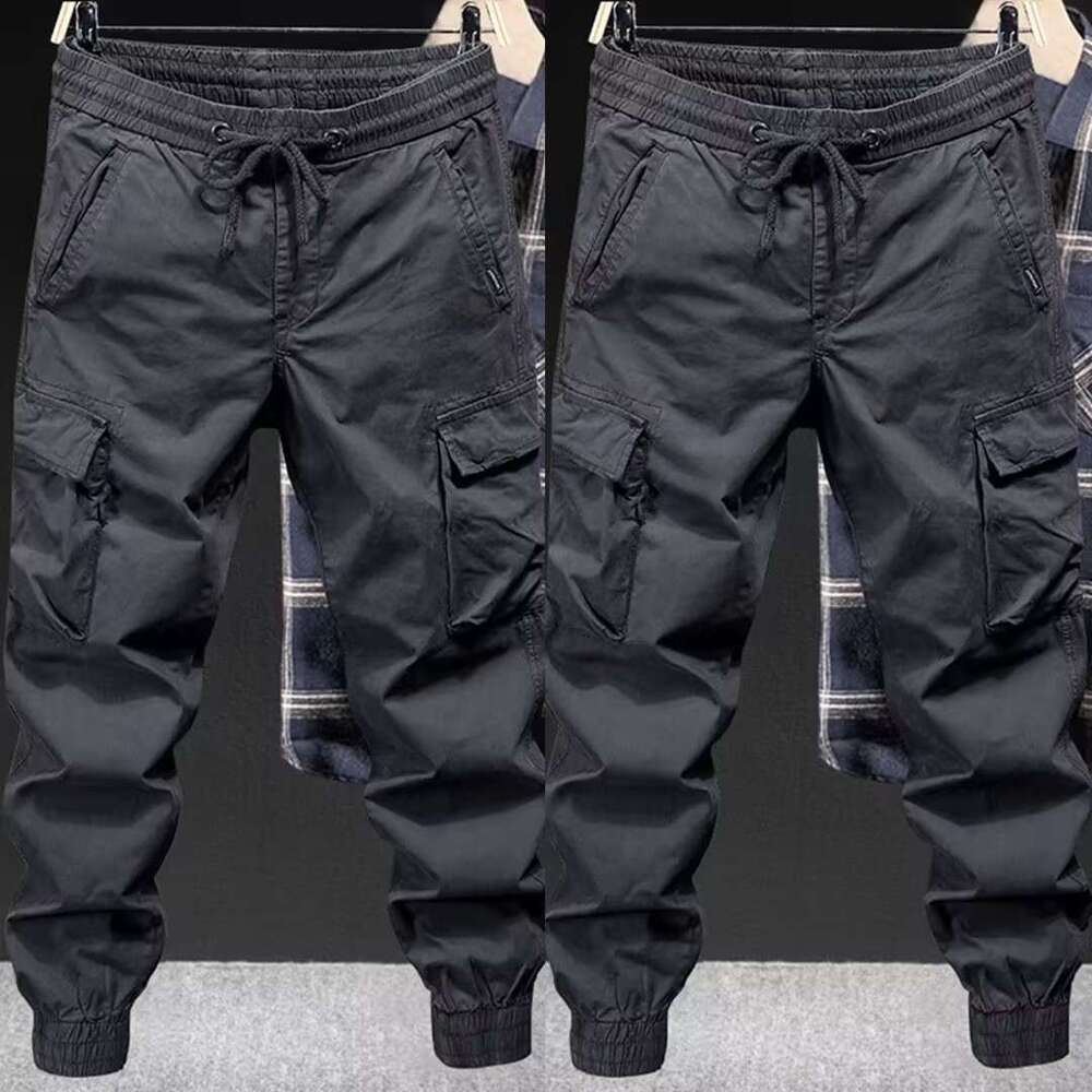 Wear Resistant Work Pants, Men's Army Green Work Pants, Autumn And Winter Trendy Brand Loose Oversized Casual Pants, Multi Pocket Ankle Binding P