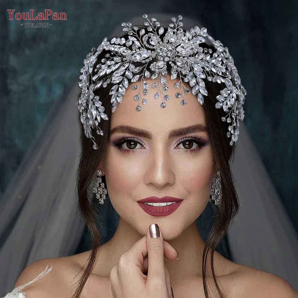 YouLaPan Rhinestone Wedding Headwear Womens Luxury Hair Accessories Bridal Headwear Wedding Headwear HP409 W241007