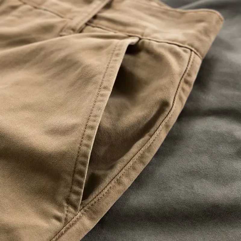 Mens casual cargo cotton pants mens pocket loose straight pants workwear brand suitable for runners mens sportswear CL241008
