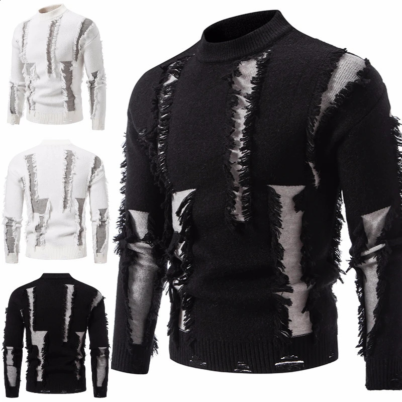 2024 Autumn and Winter Knitted Sweater Mens Warm Fashionable Pullover Sweaters 240930