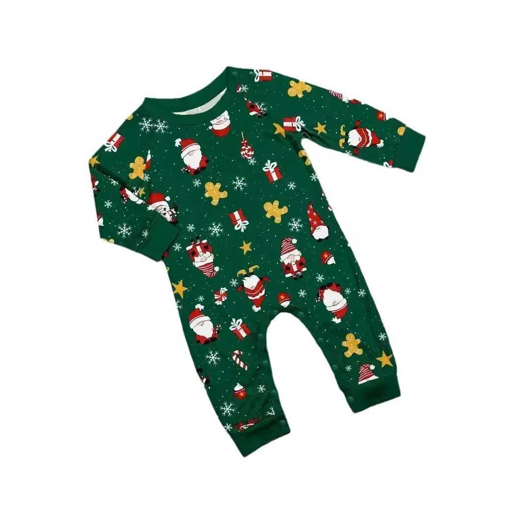 Christmas Pajama Set Family Match 2024 New Year Printing 2PCS Pajama Pants Printing Adult Childrens Christmas Baby Clothing W241008