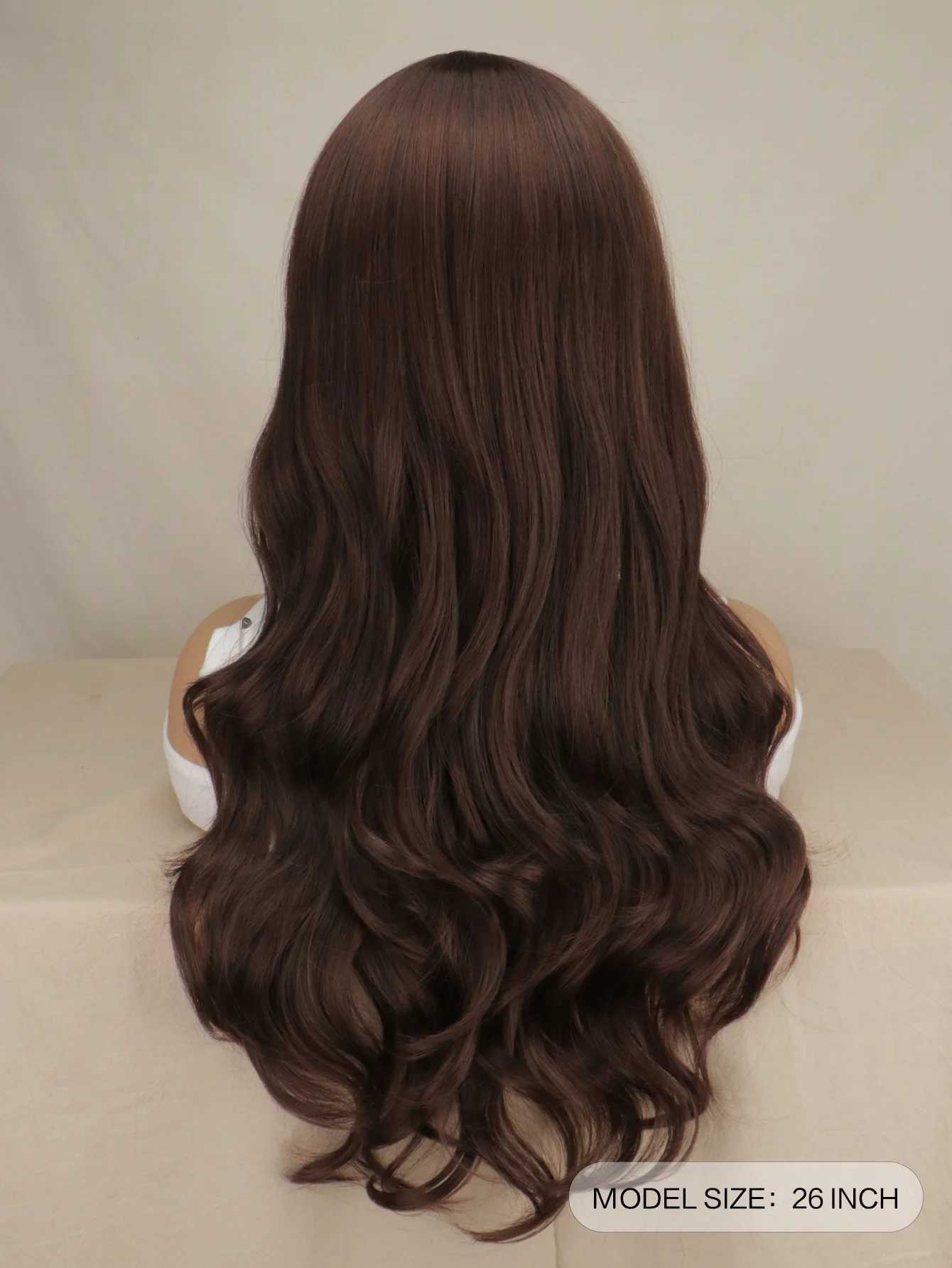 Women Long Wavy Cosplay Wig Red Rose Pink Black Blue Sliver Gray Brown Temperature Synthetic Hair WigsXJ241008